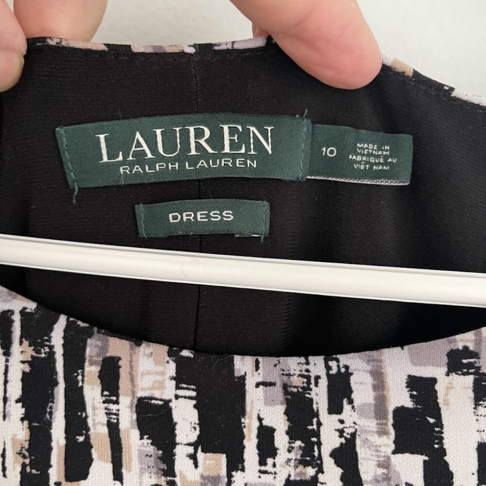 Lauren Ralph Lauren Black and White Midi Dress - Picture 2 of 3